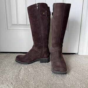 Women's UGG 1917 Tall Brown Suede Shearling Boot - 6